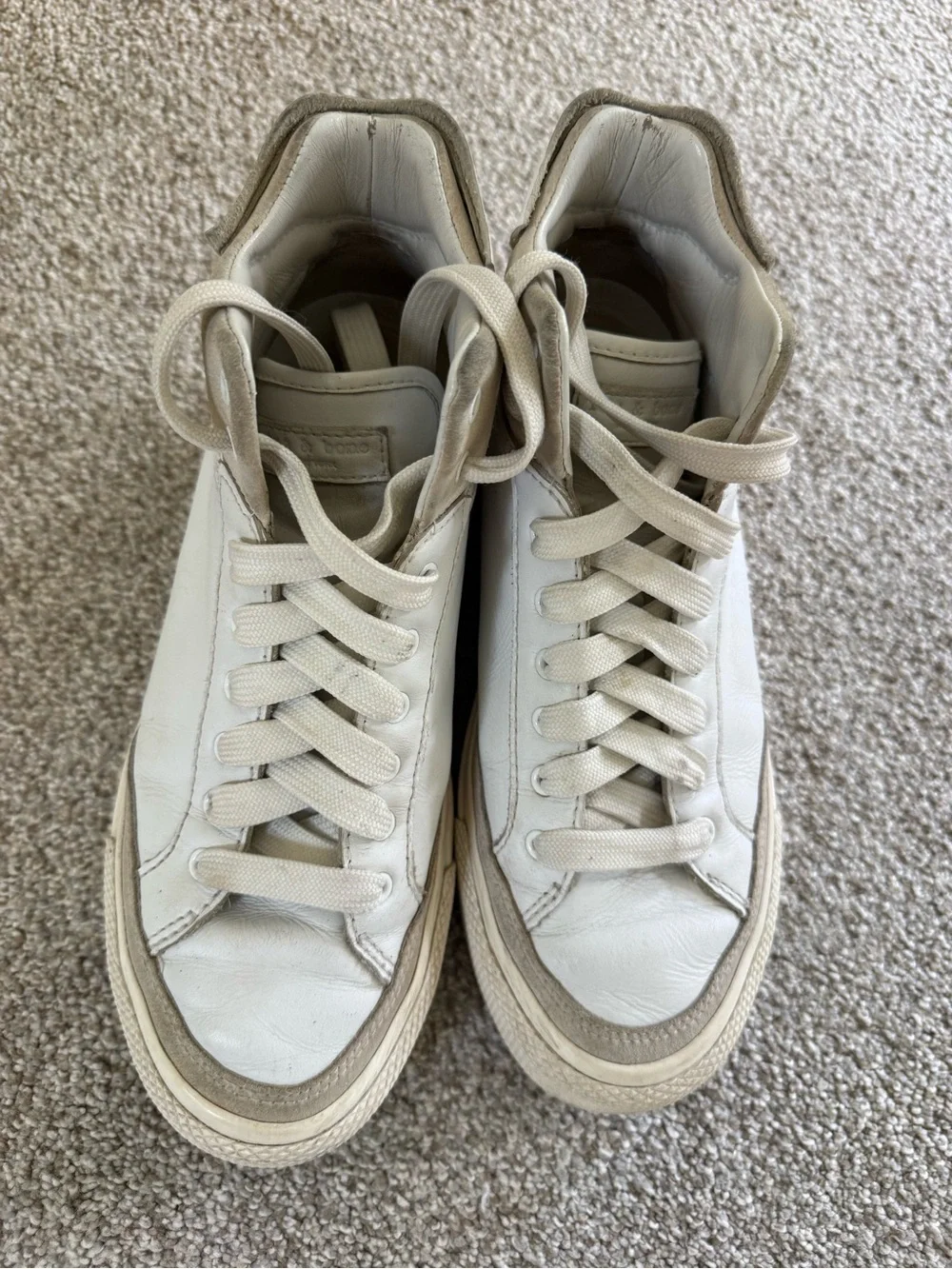 rag & bone RB Army High White with Beige Accents